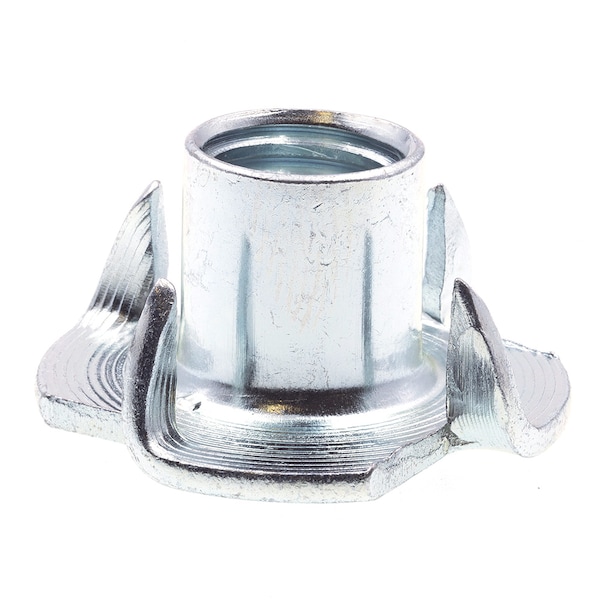 Prime-Line T-Nut, 4 Prongs, M10-1.50, Steel, Zinc Plated, 12 mm Barrel Ht, 10 PK 9078904 - main